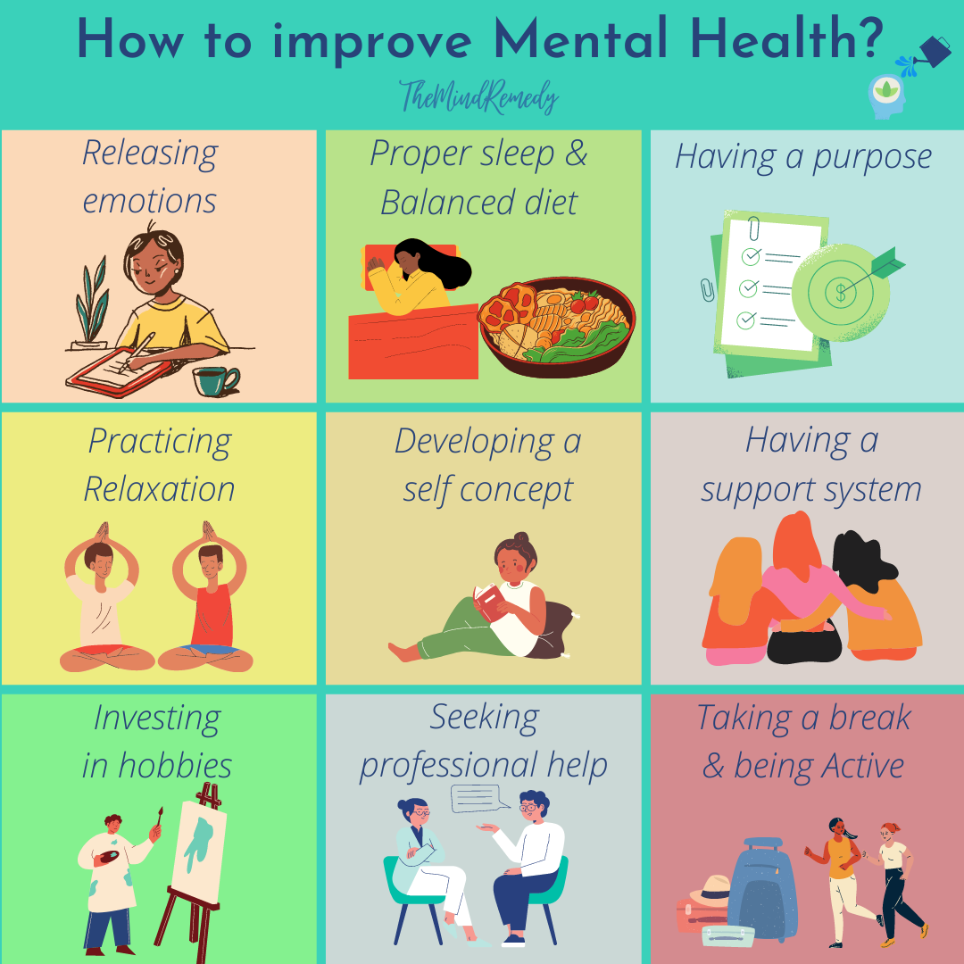 Various activities to improve mental health